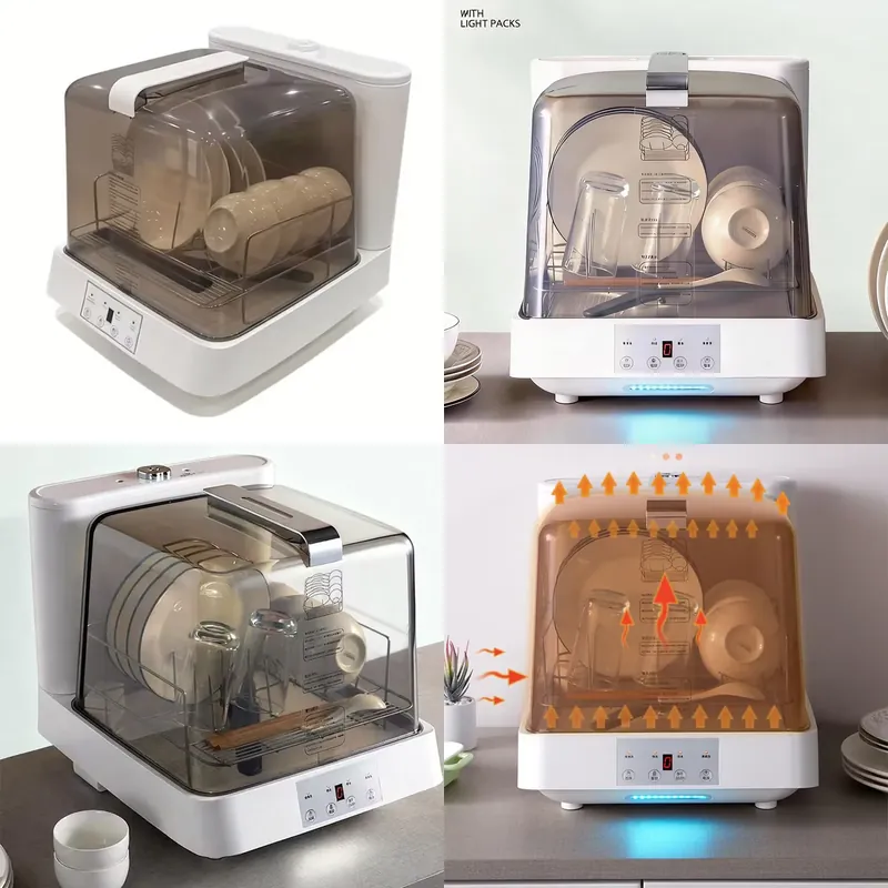 Kitchen Appliances Countertop - Lavastoviglie Portatile Mini Trasparente da Appoggio,