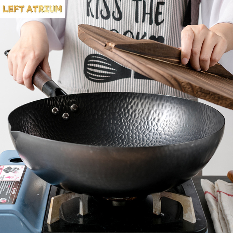 Wok Electric Flat - Wok in Acciaio al Carbonio 32cm
