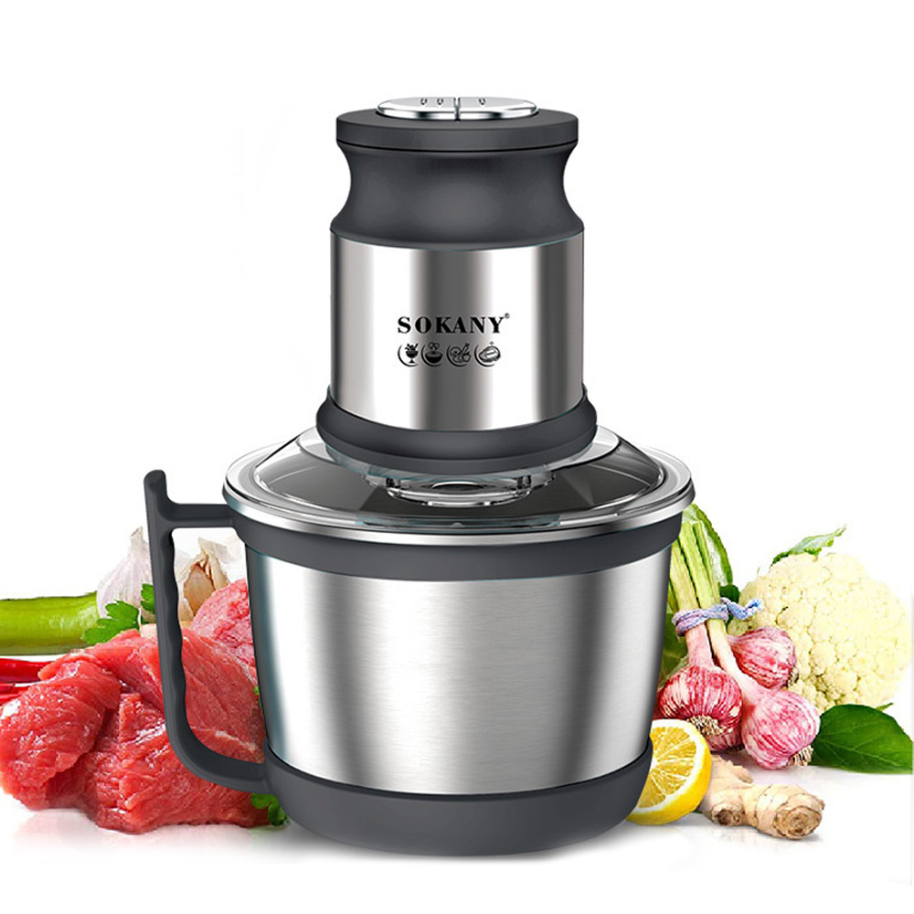Food Processor Large - Tritacarne elettrico multifunzionale da 3 litri
