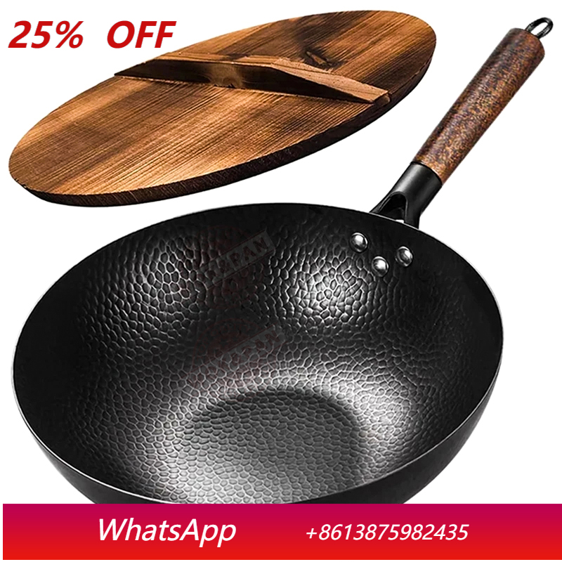 Wok Electric Flat - Padella Wok in Acciaio al Carbonio