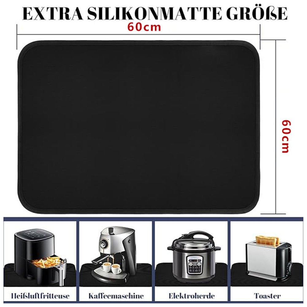 Kitchen Appliances Usa - Tappetino nero per friggitrice ad aria,