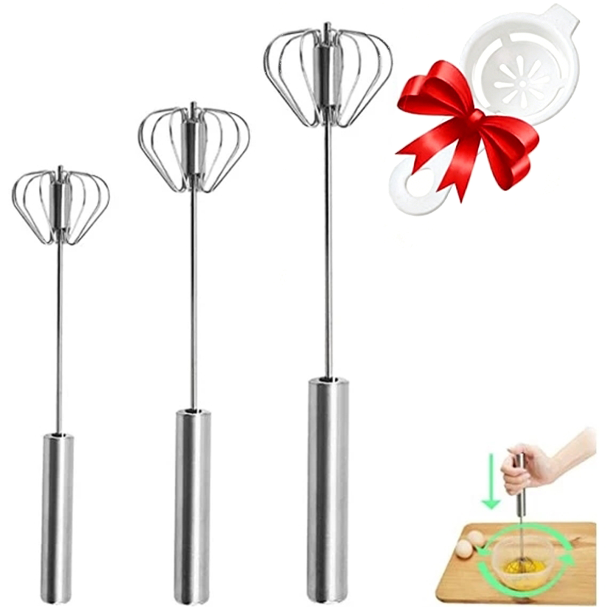 Kitchen Appliances Restaurant - Frullino per Uova in Acciaio Inox