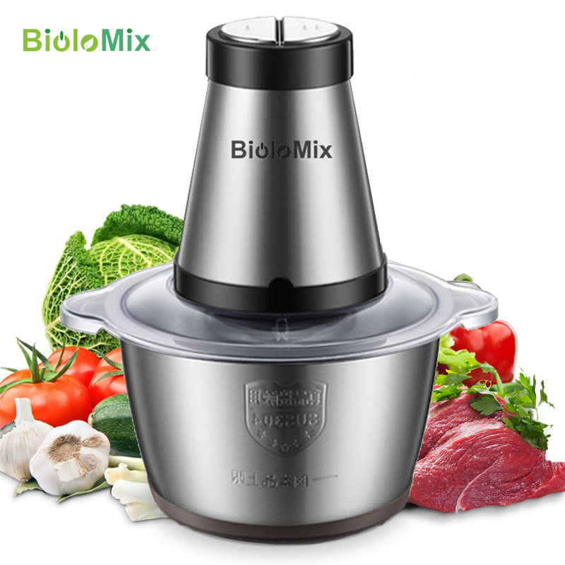 Food Processor Large - BioloMix 2 velocità 500W acciaio inossidabile