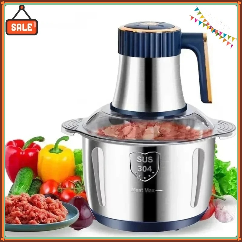 Food Processor Large - Tritacarne Elettrico Multifunzione da 5L, Frullatore
