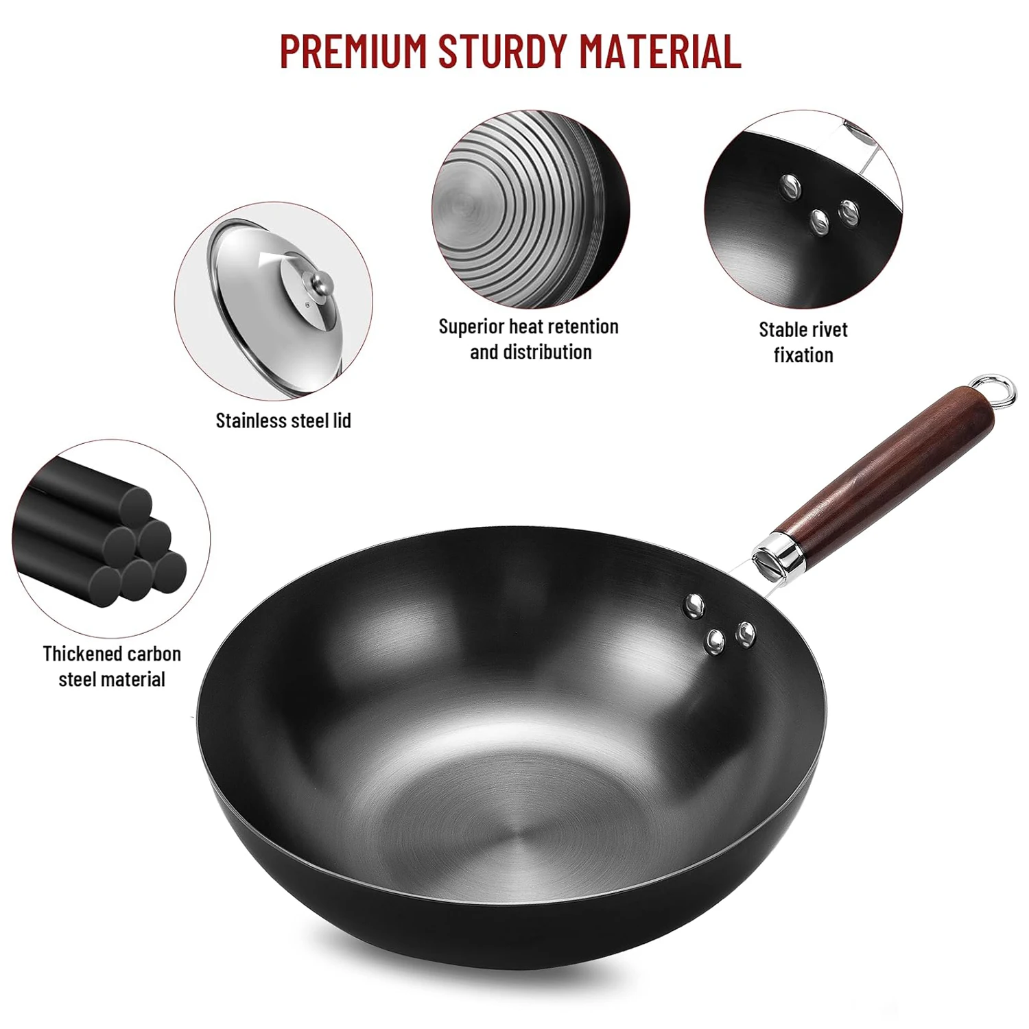 Wok a fondo piatto 32 cm, pade - Wok Electric Flat recensione e prezzo